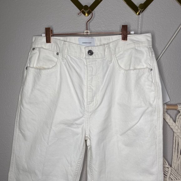 Current/Elliott The Vanessa Jean Size 31 Winter White Out Denim Flare Cotton New - Picture 3 of 13